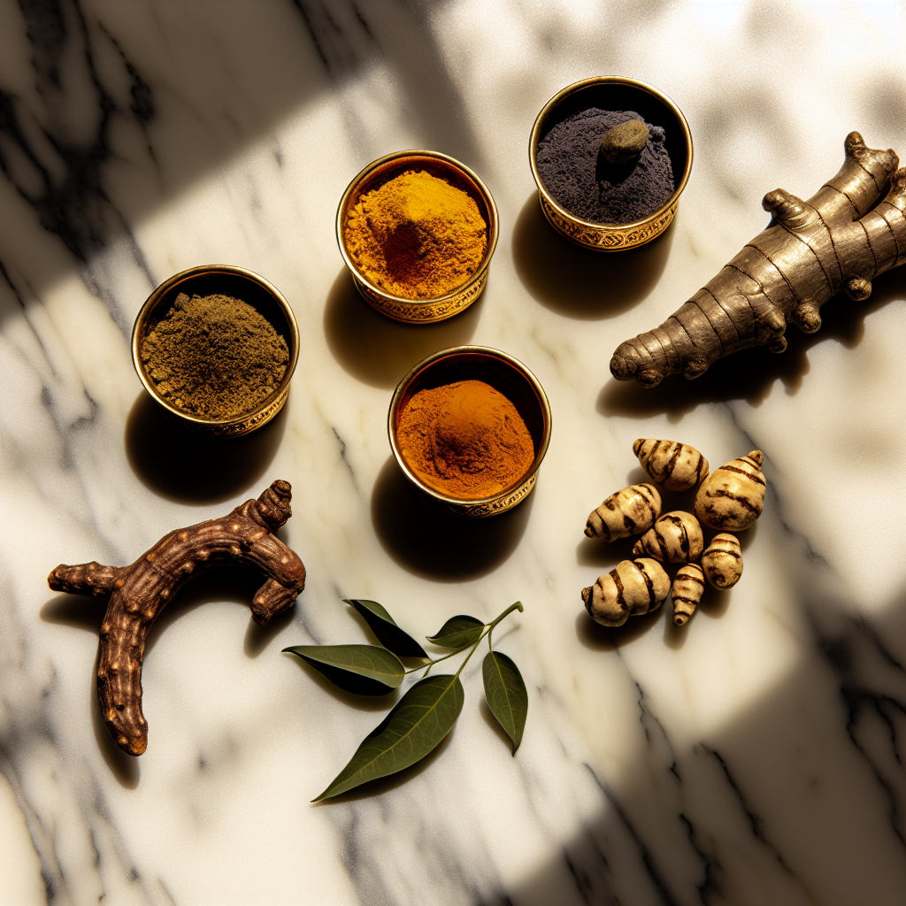 Collection of Ayurvedic herbs