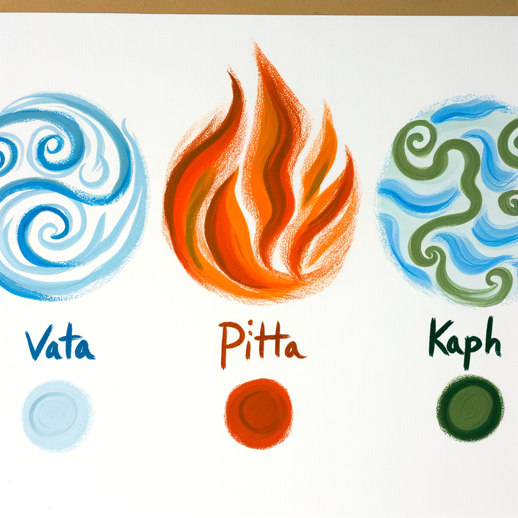 Visual representation of the three doshas